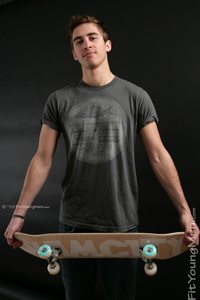 Fit Young Men: Model James Hurst - Skateboarder - Young 